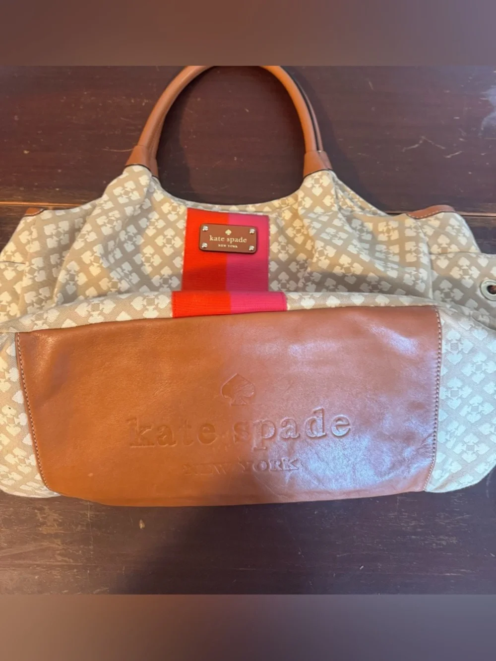 Kate Spade Stevie Diaper Bag Spade Flower Jacquard Tote